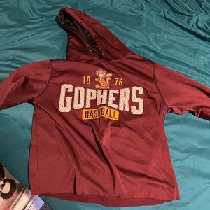 Cropped gopher baseball sweatshirt